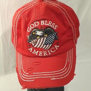 "KBETHOS Vintage" Patriotic God Bless America Flag Baseball Cap Embroidered